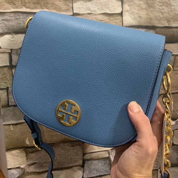 SOLDAuthentic TORY BURCH Leather Saddle flap crosb - Picture 7 of 16